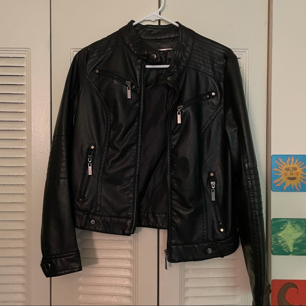 Faux leather jacket